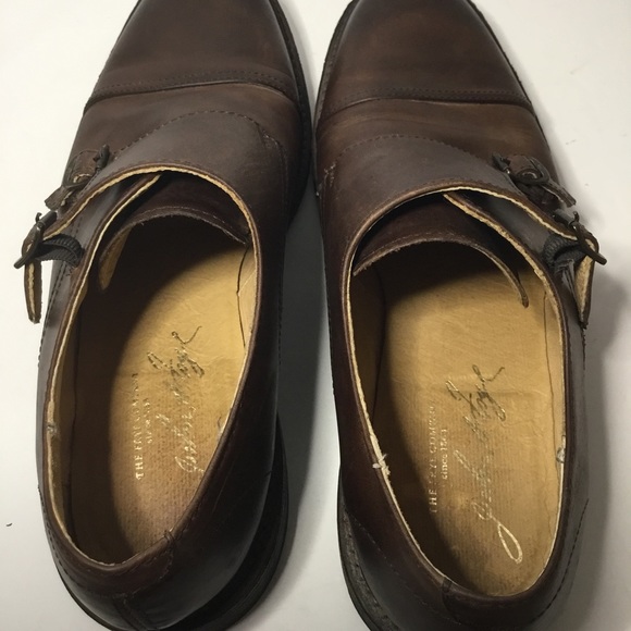 Frye Men’s Brown Leather Double Monk Strap Shoes Size 10D - Picture 8 of 9